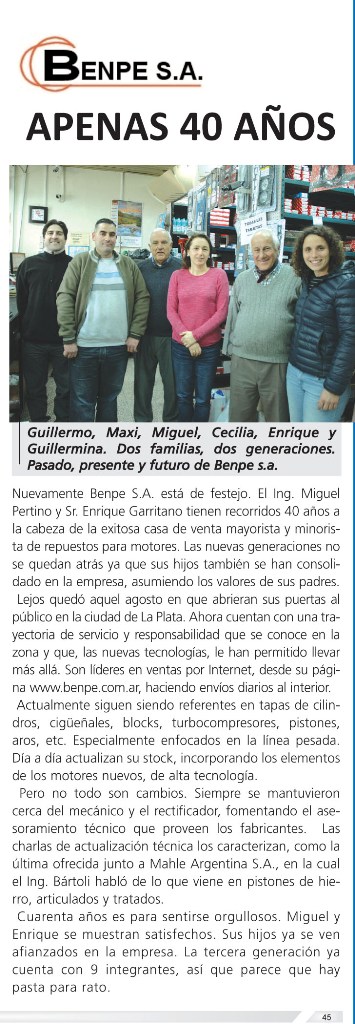 Cuatro d�cadas de Benpe